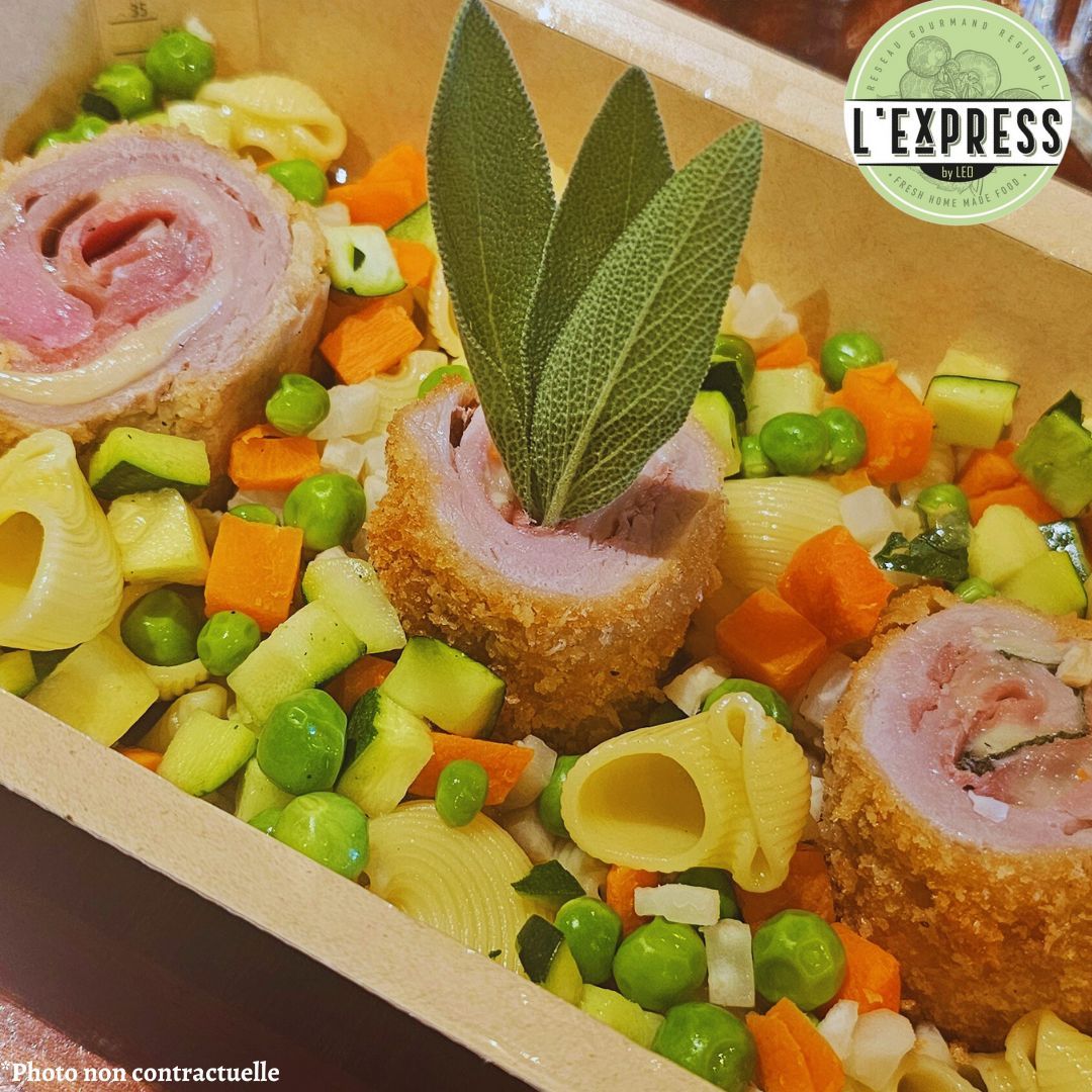 150 Croustillant de Saltimbocca de veau au jambon de Parme et mozzarella